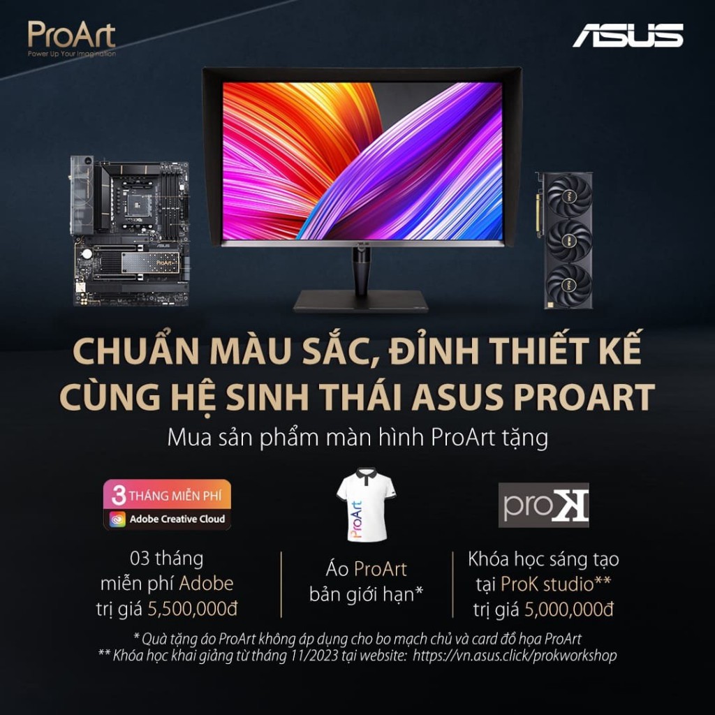 CHUẨN MÀU SẮC, ĐỈNH THIẾT KẾ CÙNG ASUS PROART